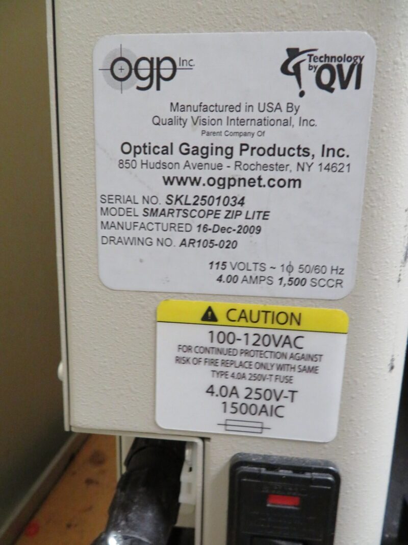 QVI OGP Smartscope Zip Lite 250 Video Measuring Machine - Image 6