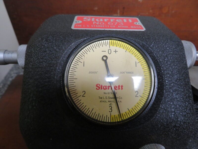 Starrett 673 Bench Micrometer Carbide ANVIL .0001" 0- 2" RANGE 673 PV36 - Image 4