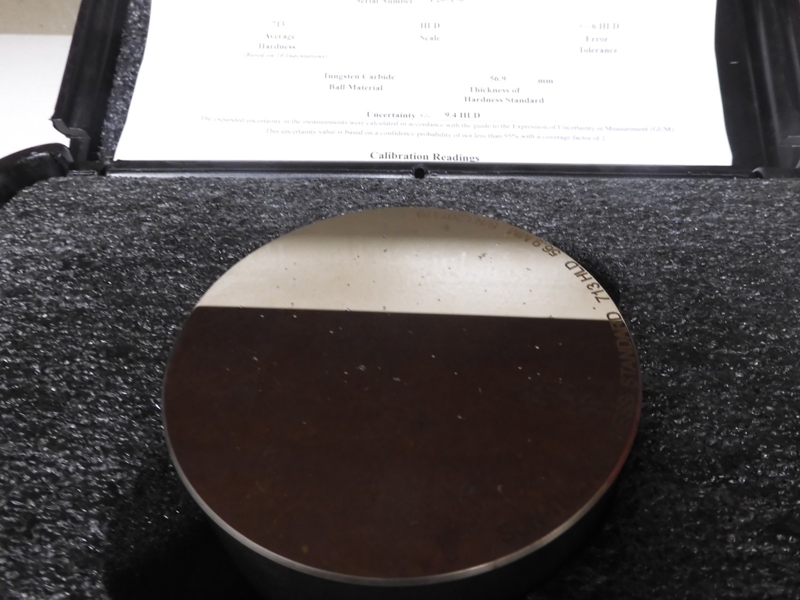 Sun-Tec Leeb Hardness Test Block in case - lightly used - QK10 - Image 3