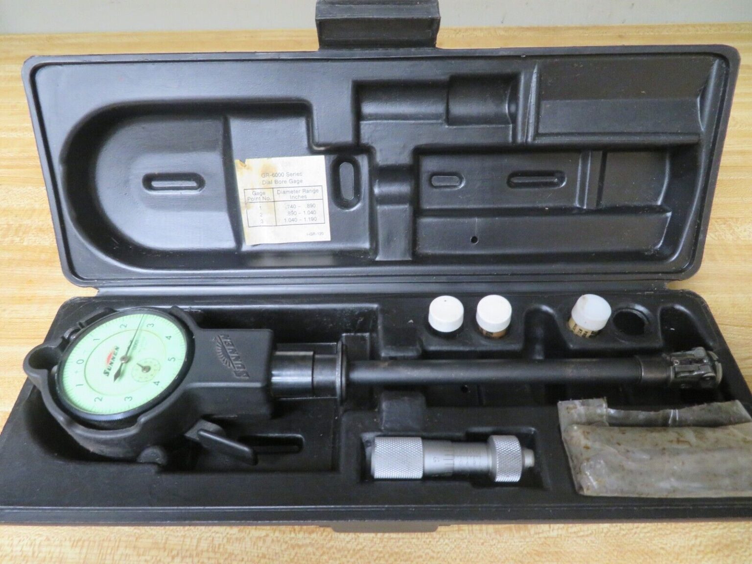 Sunnen Dial Bore Gage GR6000 .740 1.190" .0001" 3 Tips OZ65