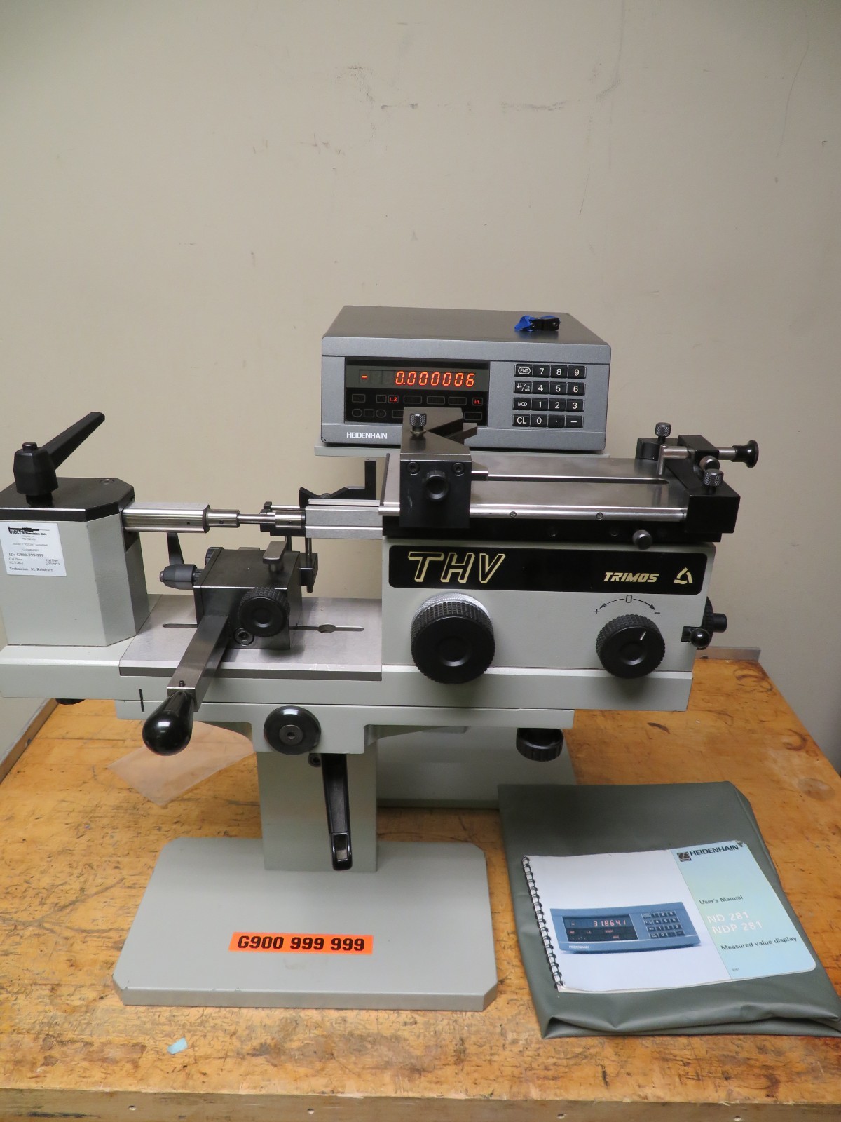 Trimos - model THV Mini-horizontal ID/OD Length Measuring Machine - QE35