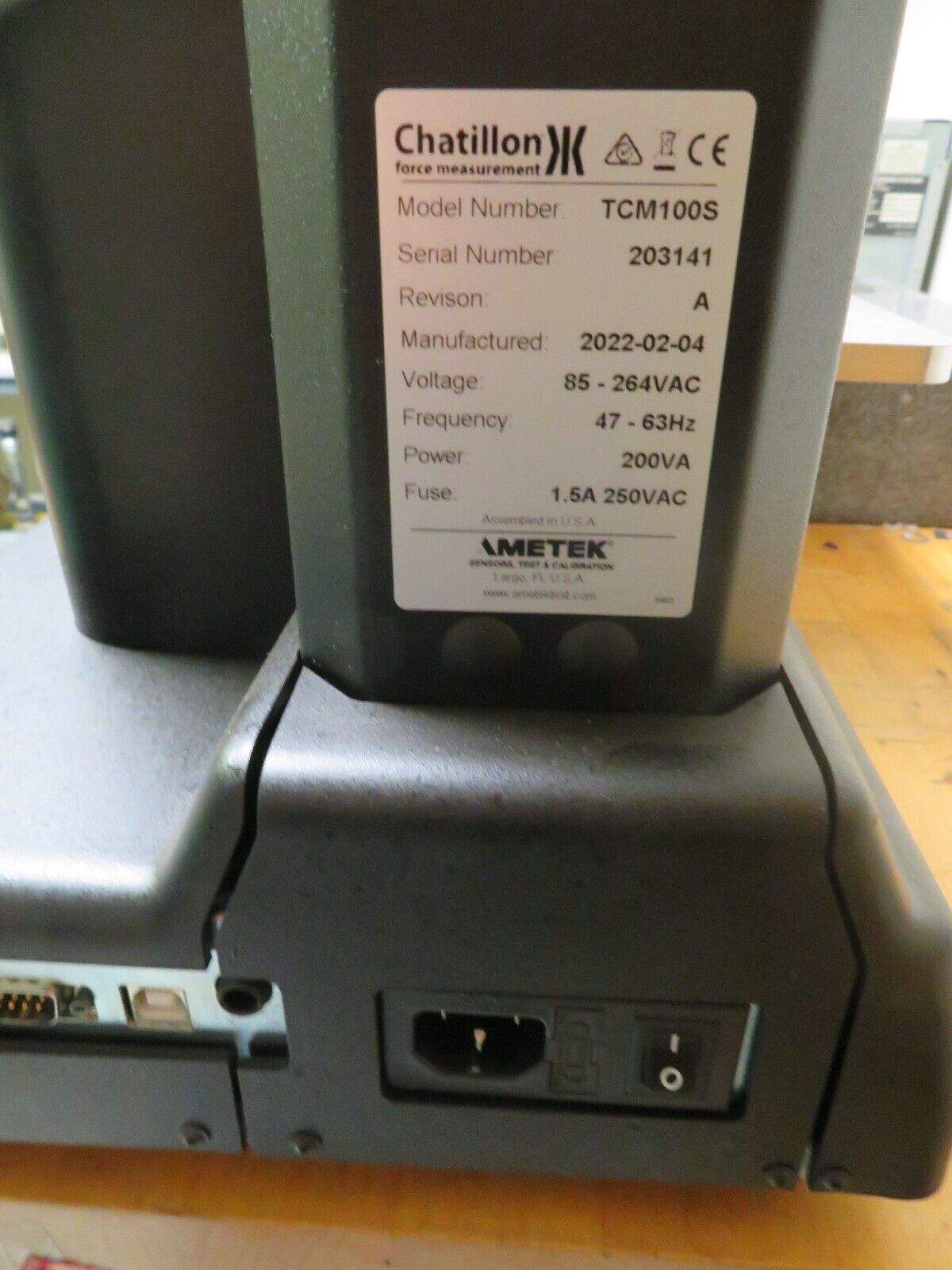 Ametek Chatillon TCM100S Motorized Test Material Test Systems 16" 100lbf - Image 8