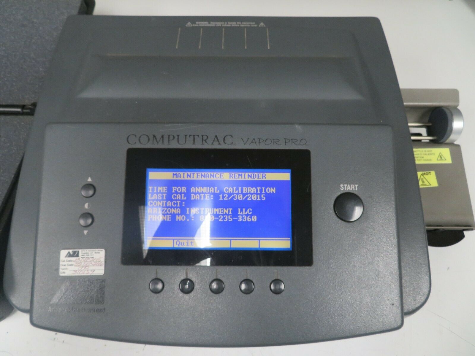 Arizona Instrument Computrac Vapor Pro Moisture Analyzer CT3100L w