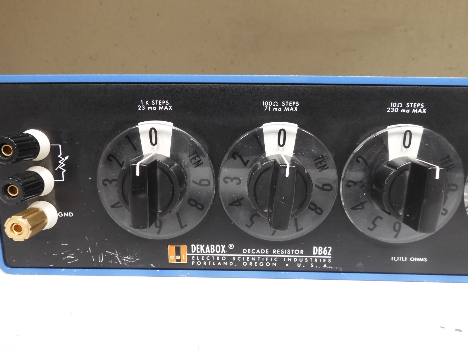 ESI Dekabox - model DB62 - Decade Resistor (1 Ohm - 1,111,110 Ohms) - QF75 - Image 4