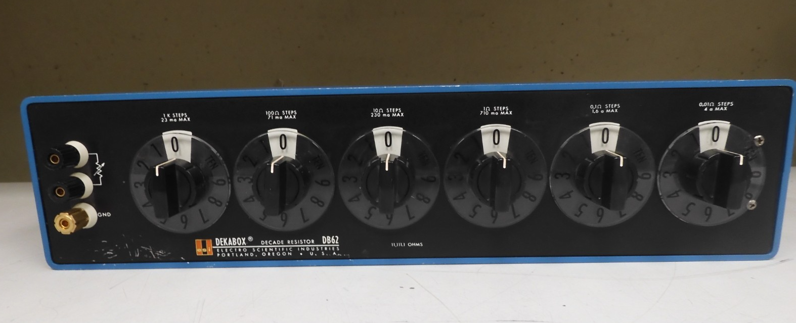 ESI Dekabox - model DB62 - Decade Resistor (1 Ohm - 1,111,110 Ohms) - QF75