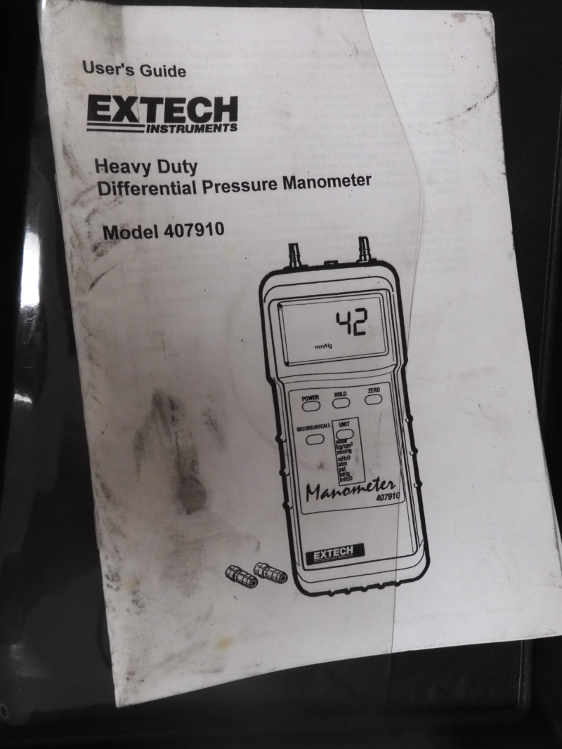 Extech - 407910 - Heavy Duty Differential Pressure Manometer - QA67 - Image 4