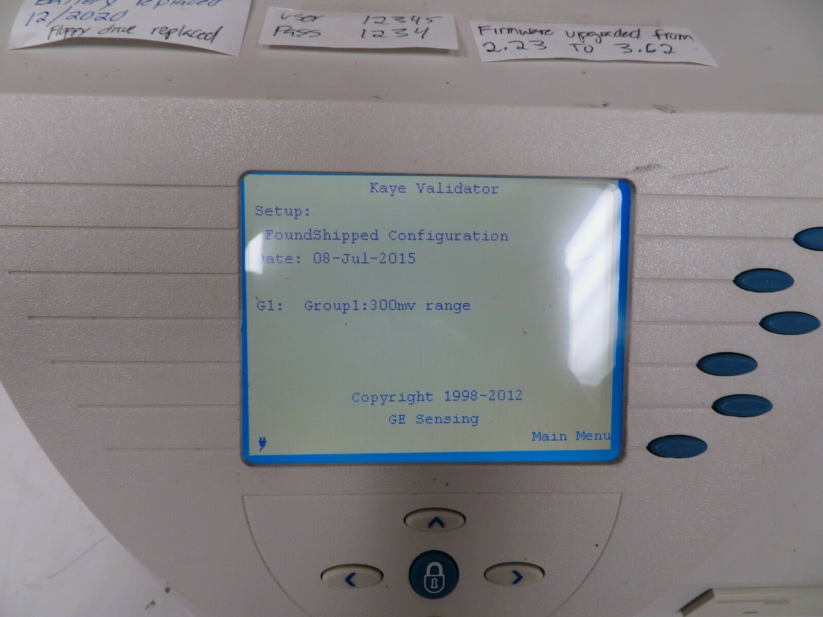 GE Kaye Instruments Validator X2000 w/ manual New Dallas Chip