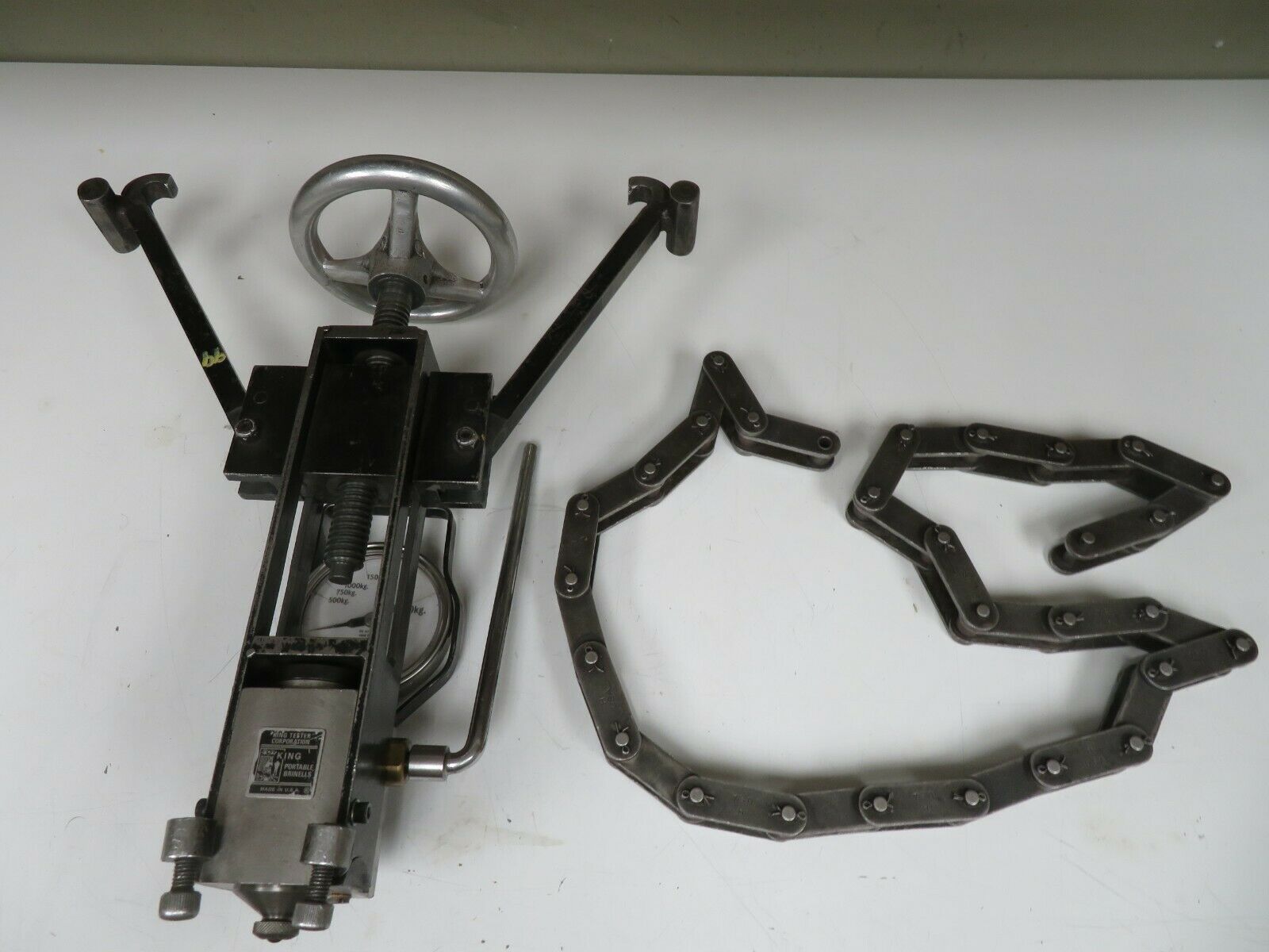 King Test Portable Brinell Hardness Tester w/ Chain Adaptor (w/ chain