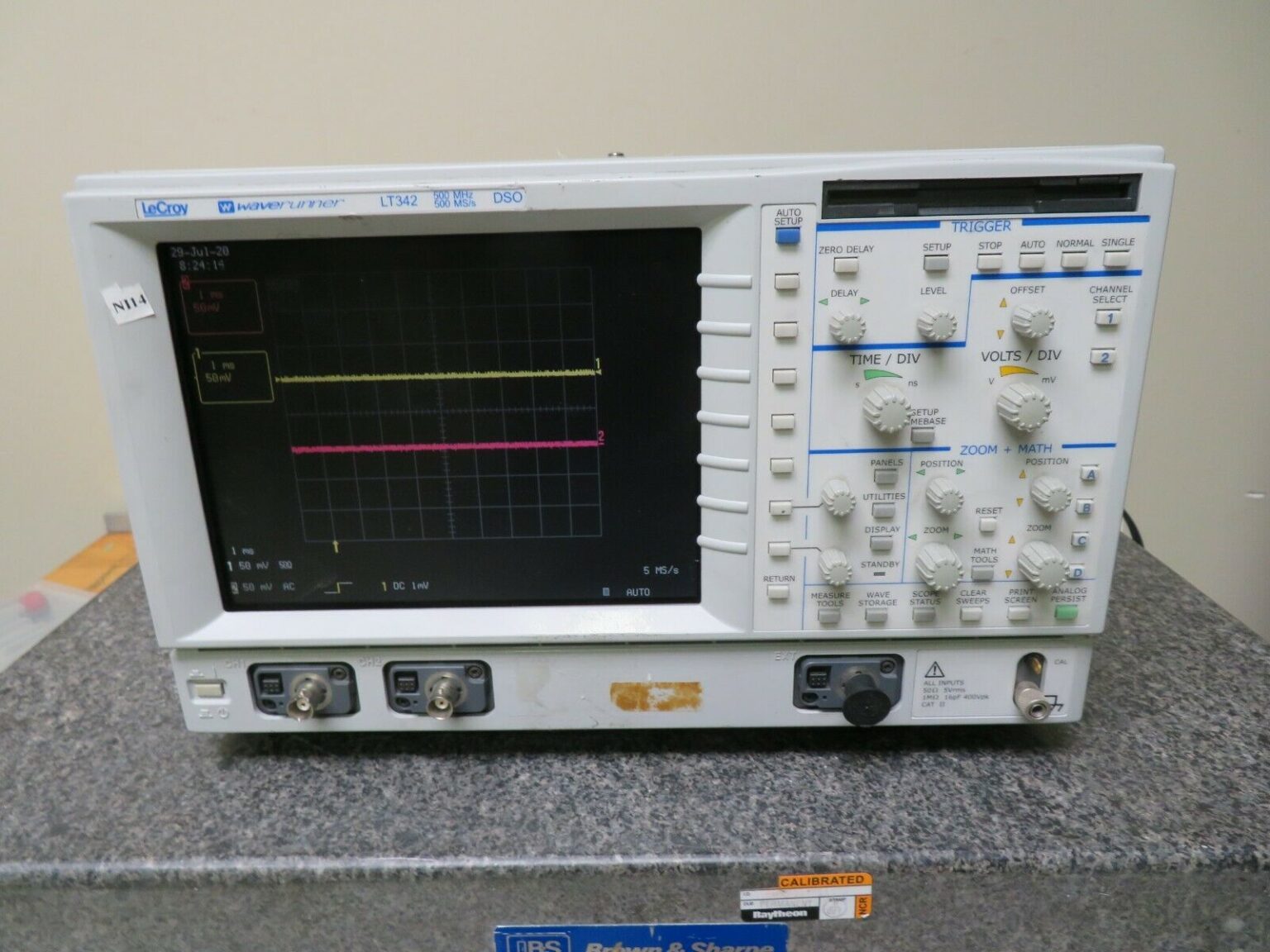 Lecroy Waverunner LT342 500 MHZ 500 MS/s DSO Digital Oscilloscope NI14
