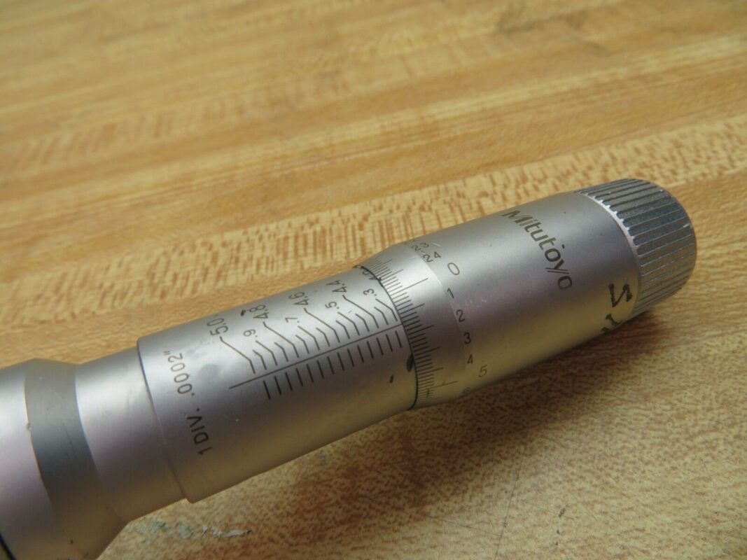 MITUTOYO 368 Holtest 3 point Bore Inside Micrometer 45″ Range 0.0002