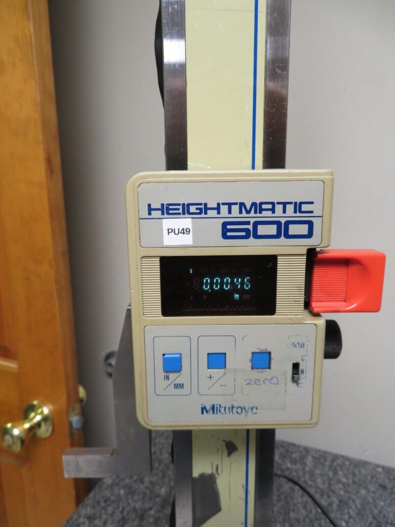 Mitutoyo Heightmatic 600 HDF-18" 18 Digital Height Gage PU49 - Image 4