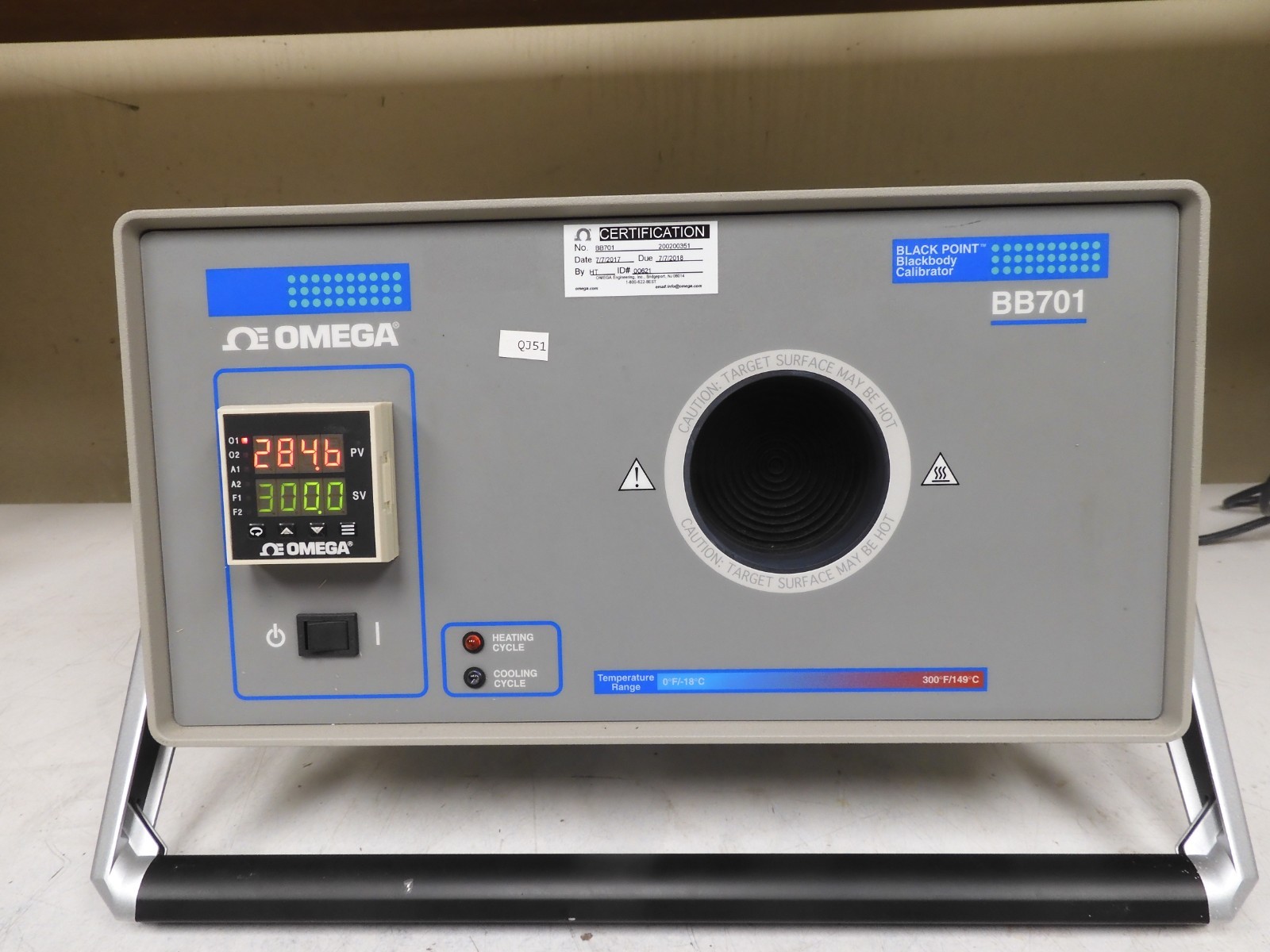 Omega - model BB701 - Black Point Blackbody Calibrator - 0-300°F - QJ51