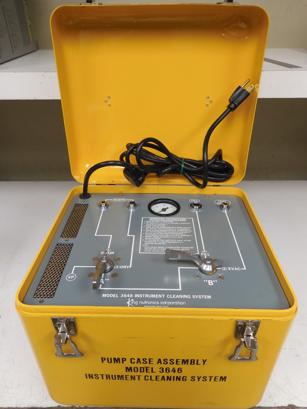 Raptor Scientific/King Nutronics- mdl 3646 Pressure Gage Cleaning System - QF55
