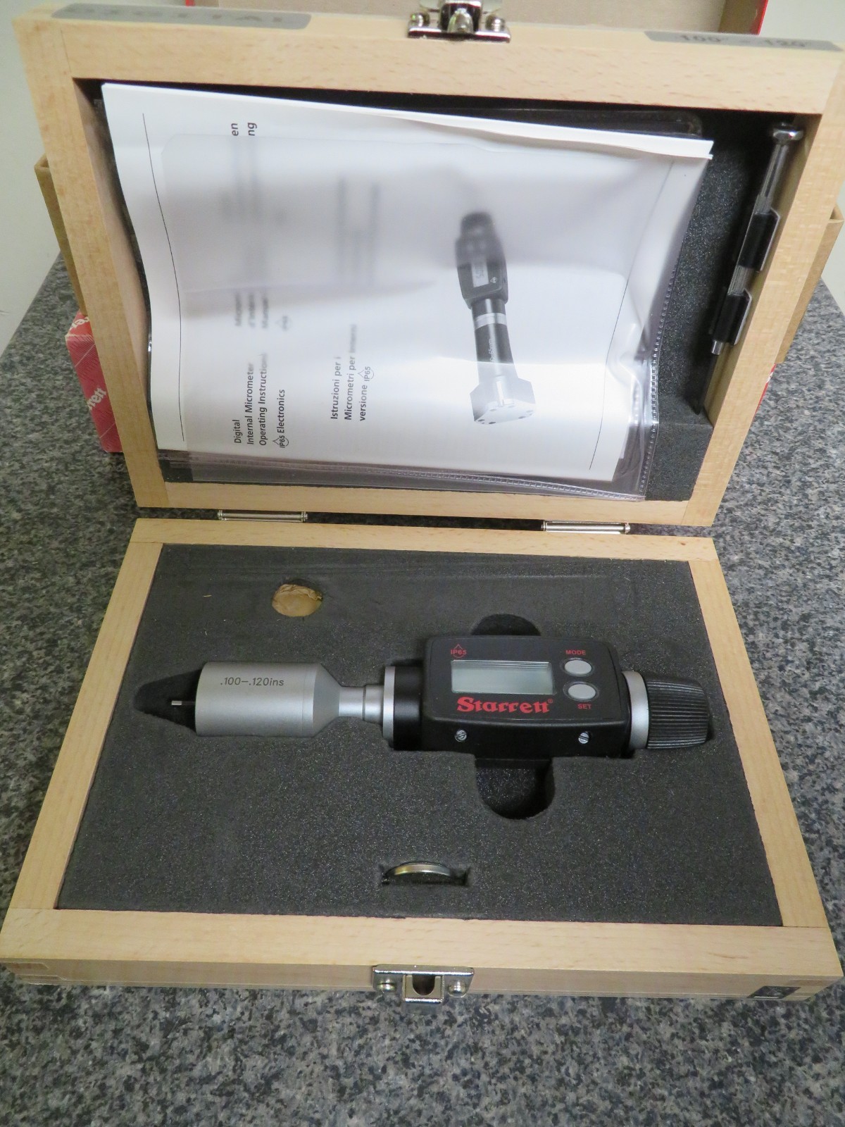 Starrett 780XTZ-120 .100 - .120" Bowers Digital Internal Micrometer QF8