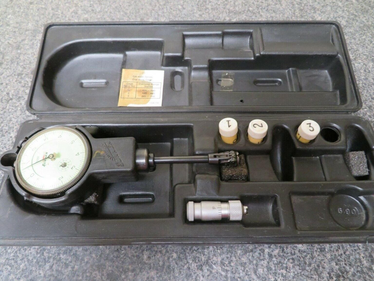 Sunnen Dial Bore Gage GA4000 .495 .750" .0001" 3 Tips NX10