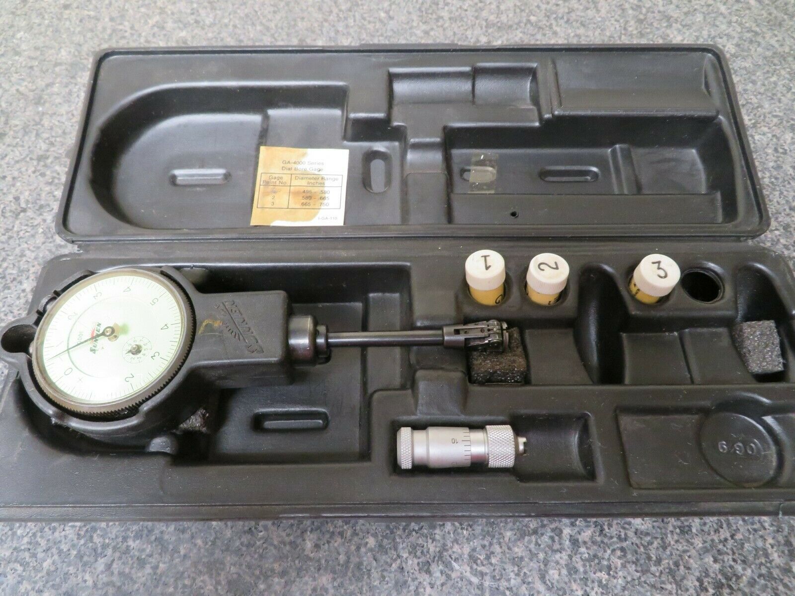 Sunnen Dial Bore Gage GA4000 .495 .750" .0001" 3 Tips NX10