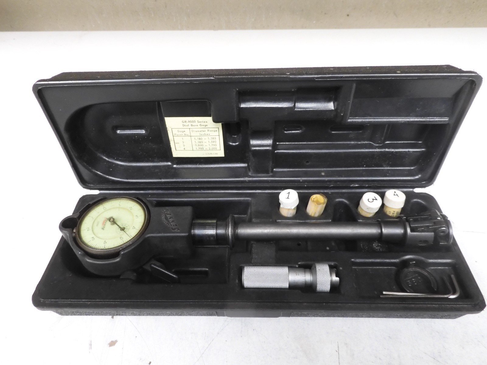 Sunnen Dial Bore Gage GR-9000 1.180 - 2.00" .0001" 6" depth 4 Tips - QF36