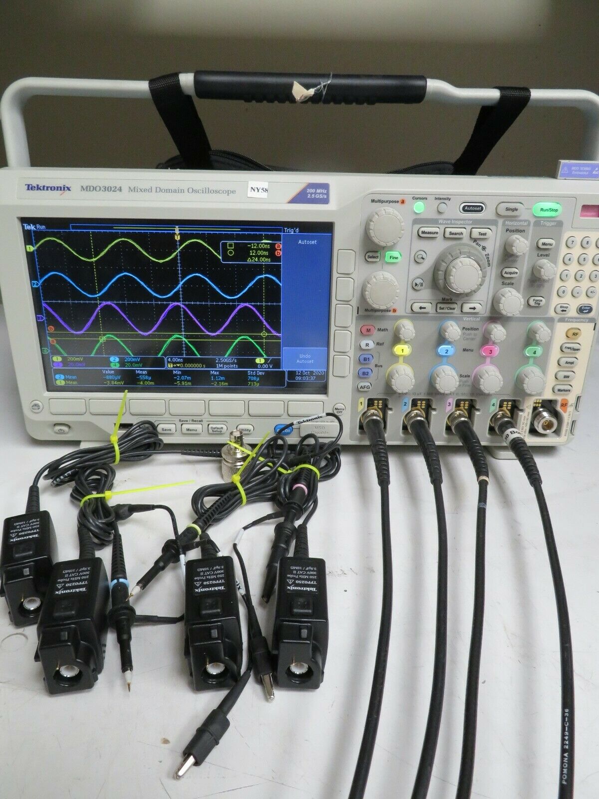 Tektronix MDO3024 200 MHz 4 Channel Mixed Domain Oscilloscope