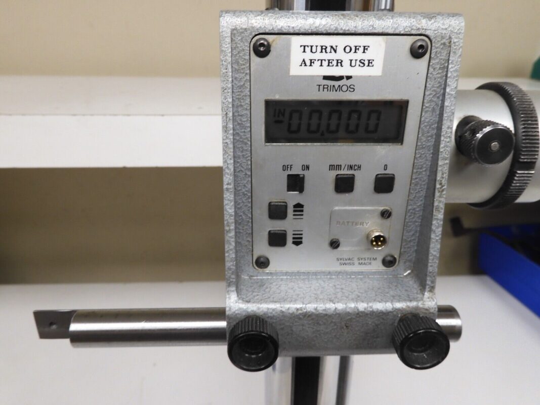 Trimos Model TVM600 Vertical Height Gage 24"/.0005" PM60 Bullseye Calibration