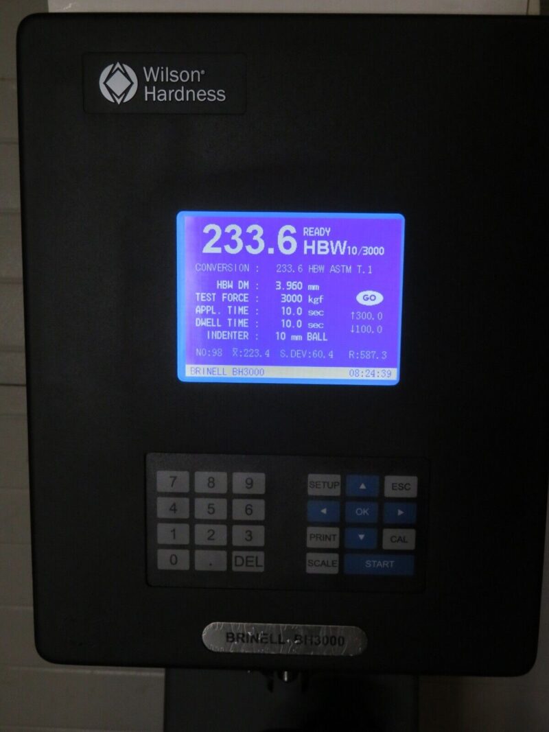 Wilson Hardness Brinell BH300 Brinell Hardness Tester w/ Brinell Scope Cald - Image 3