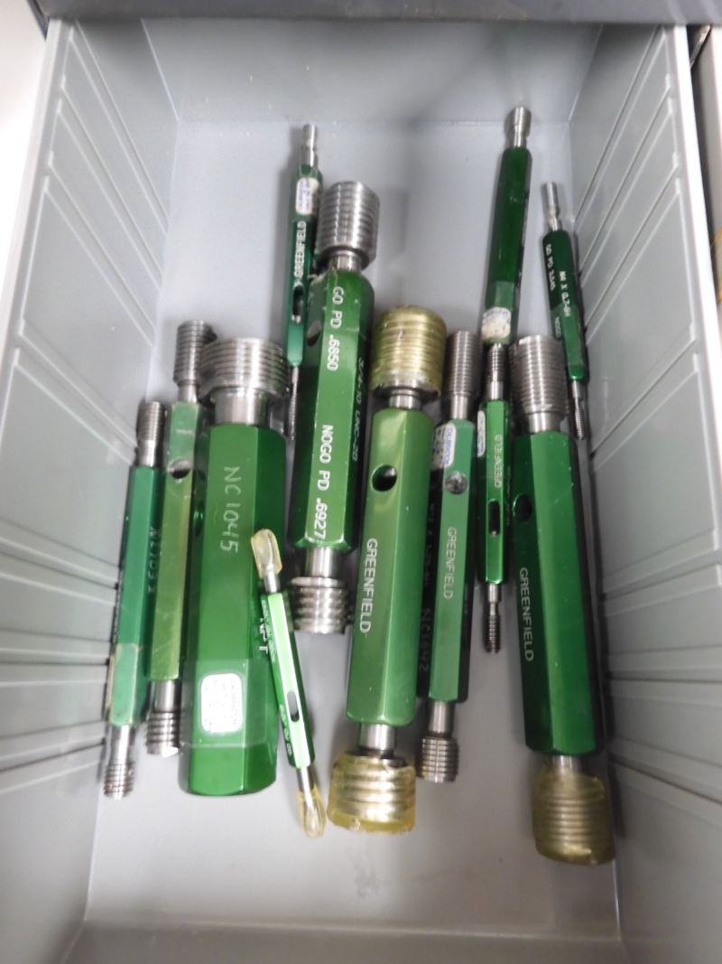 Benchtop cabinet with Thread Plug Gages - Approx. 85 units - Working - QA31 - Image 3