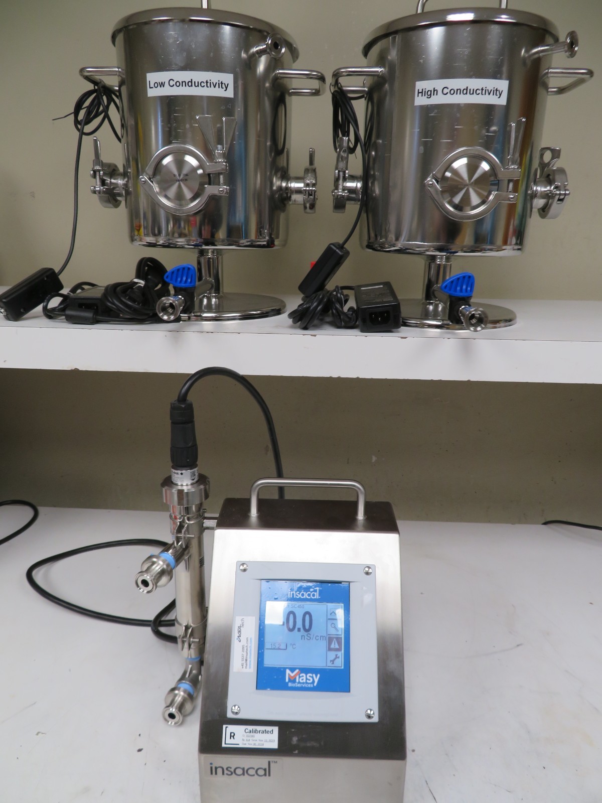 MASY Insacal Calibration of in-line conductivity sensors USP645 requirements