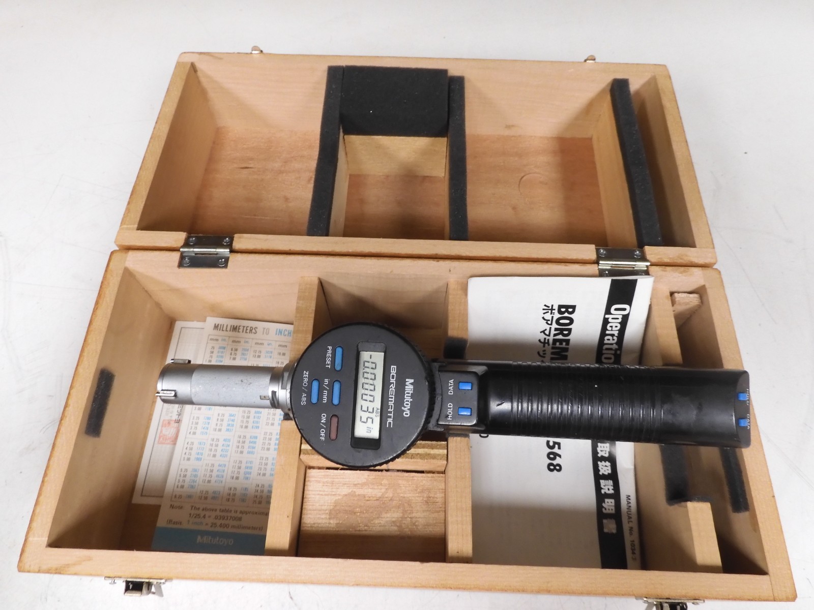 Mitutoyo Borematic 568-467 ABSOLUTE Digimatic Bore Gages .8-1.0"/.00005" - QD65
