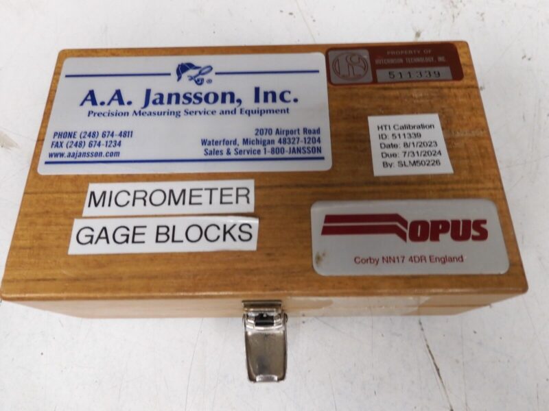 Opus Metrology - Carbide, English, Grade 2 Gage Block Set - 10 pieces - PW6 - Image 4