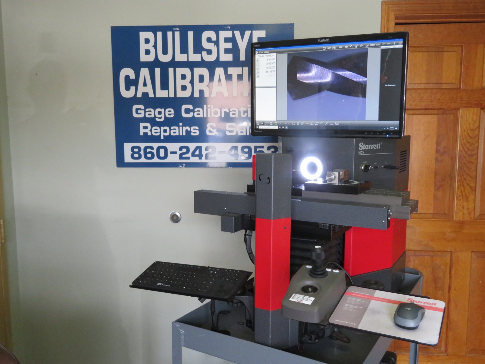 Starrett HDV400-M3-2LED-RT Horizontal Digital Video System Comparator
