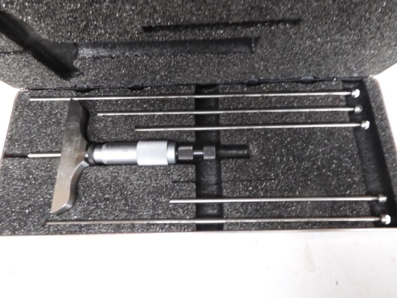 Starrett - model 445M - 0-150/.01mm Depth Micrometer w/ case - PN65 - Image 3