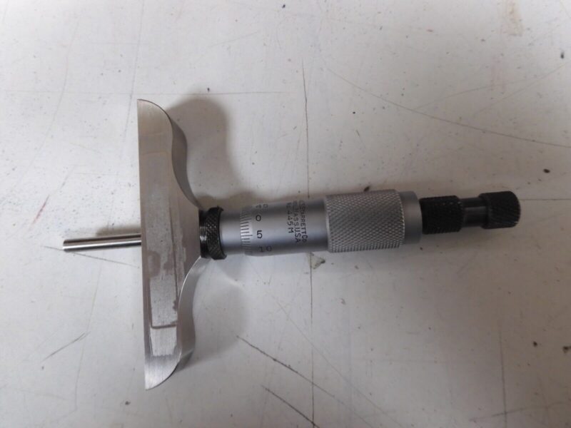 Starrett - model 445M - 0-150/.01mm Depth Micrometer w/ case - PN65 - Image 4