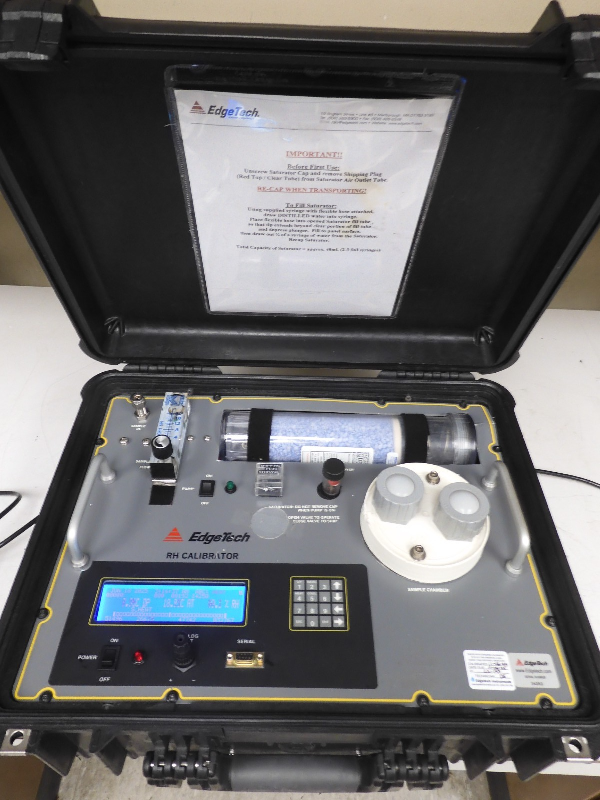 EDGETECH RH CAL Portable Relative Humidity Calibrator - Calibrated 11/24 - QF29