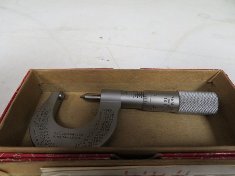 Starrett Thread Micrometer Set 0-1" MDL 575 B-D PU57 - Image 5