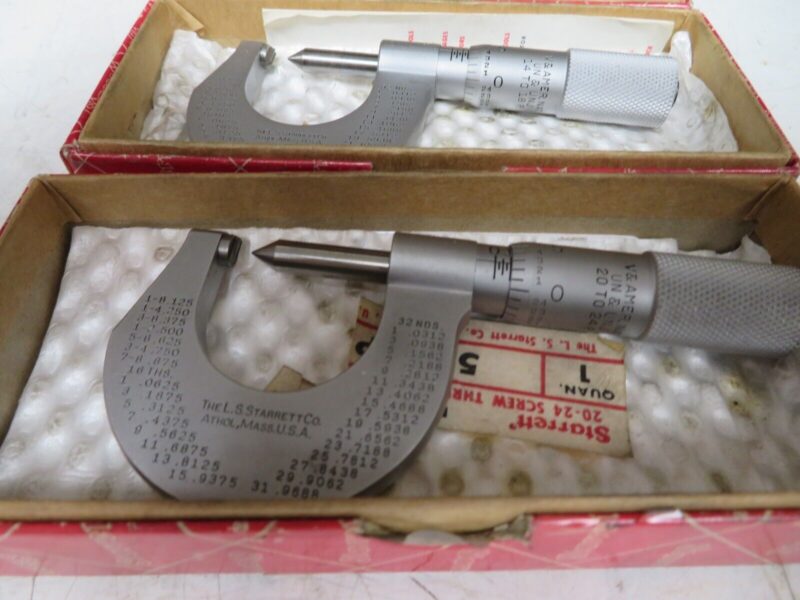 Starrett Thread Micrometer Set 0-1" MDL 575 B-D PU57 - Image 7