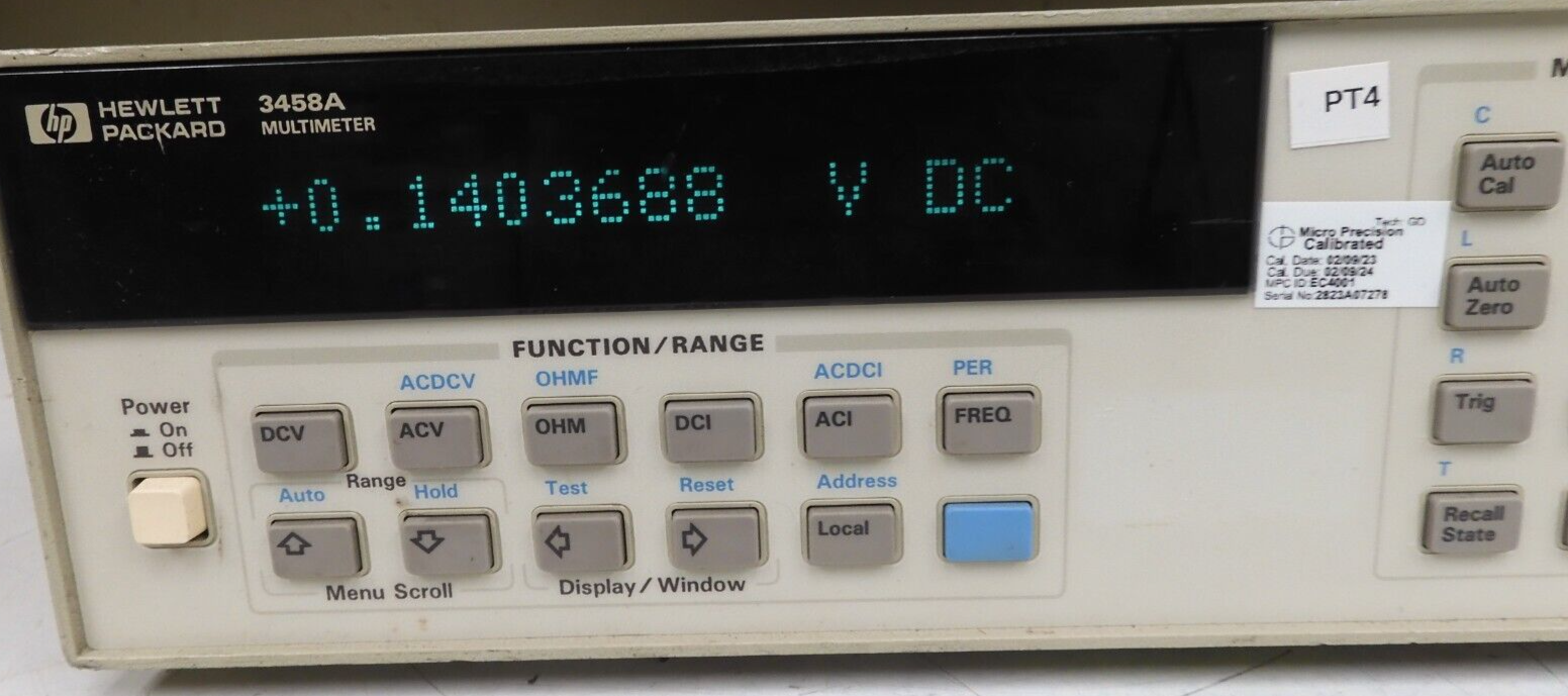 Agilent HP Keysight - model 3458A - 8.5-Digit Benchtop Digital Multimeter - PT4 - Image 3