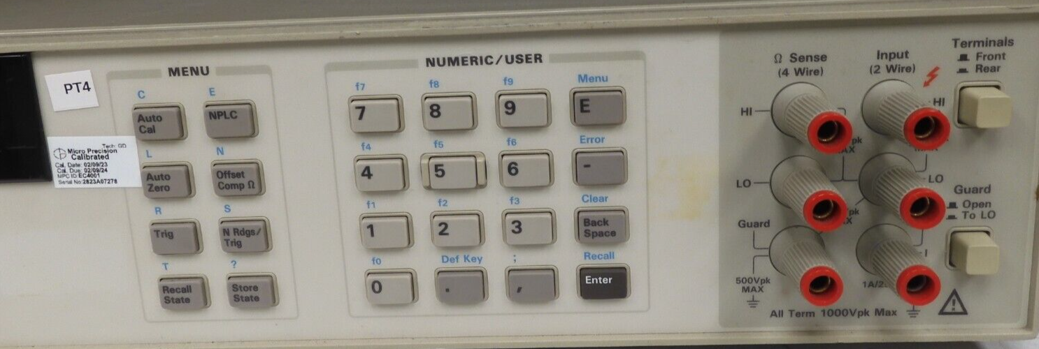 Agilent HP Keysight - model 3458A - 8.5-Digit Benchtop Digital Multimeter - PT4 - Image 4