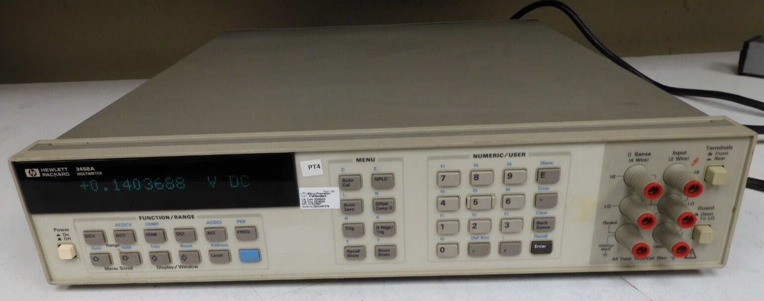 Agilent HP Keysight - model 3458A - 8.5-Digit Benchtop Digital Multimeter - PT4