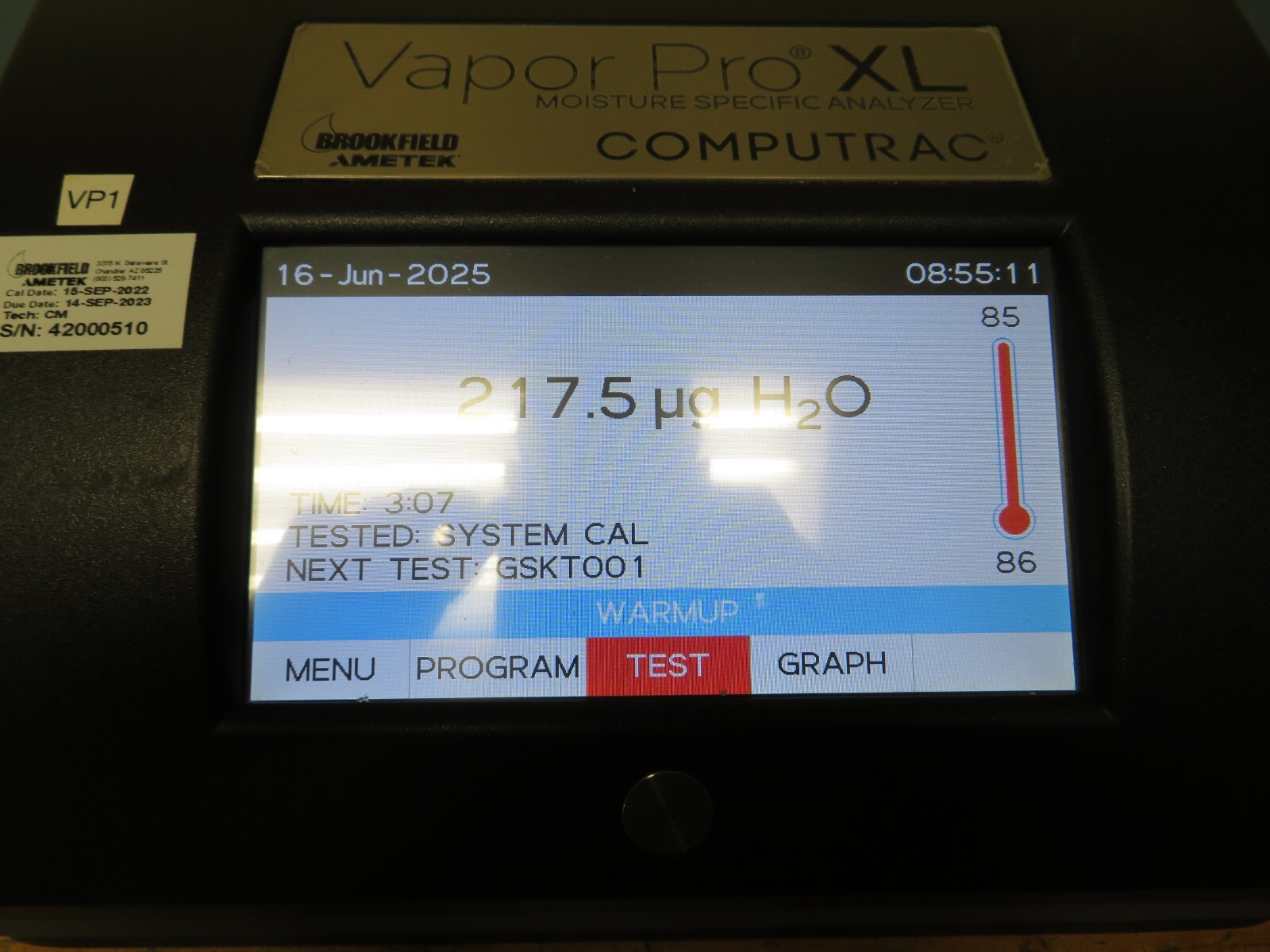 Ametek Computrac Vapor Pro XL R&D NEW 2023 Includes Dry Air Pump System - VP1 - Image 9