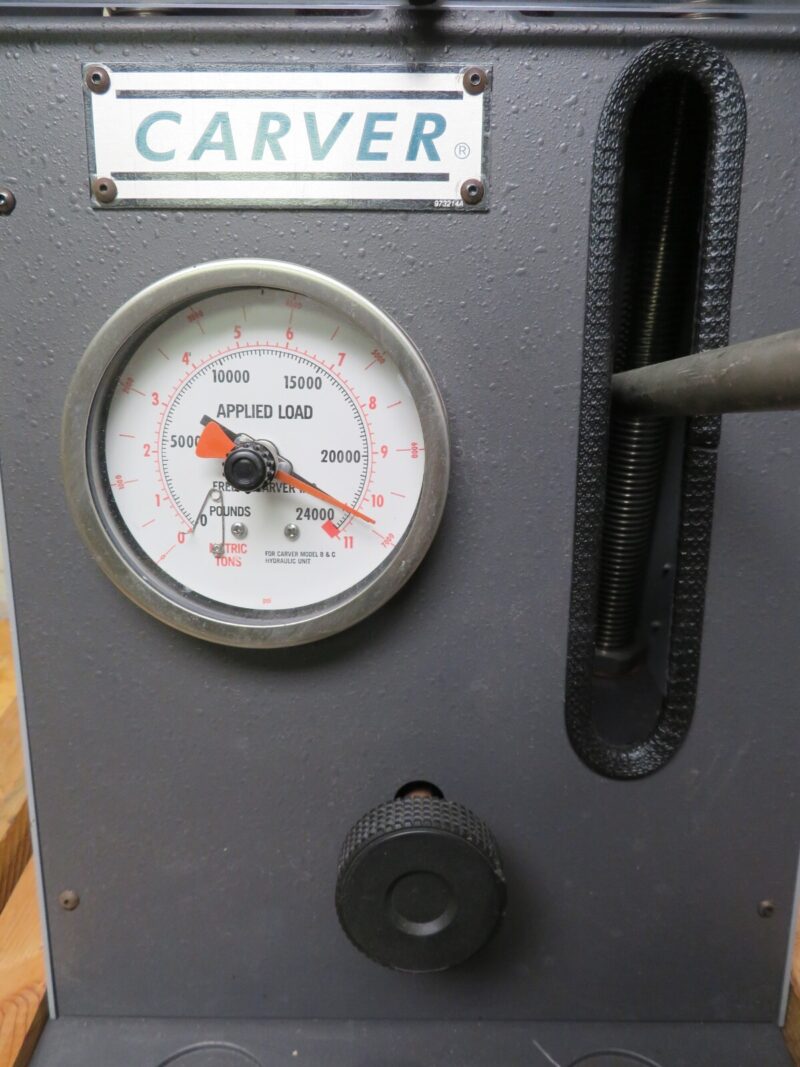 Carver 4350.L 12 Ton Bench Top Laboratory Pellet Press PV65 - Image 4