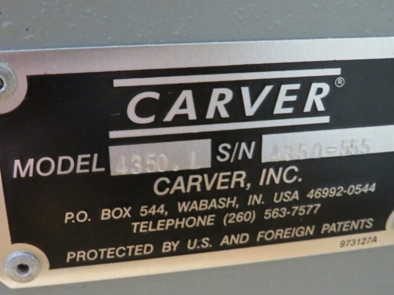 Carver 4350.L 12 Ton Bench Top Laboratory Pellet Press PV65 - Image 6