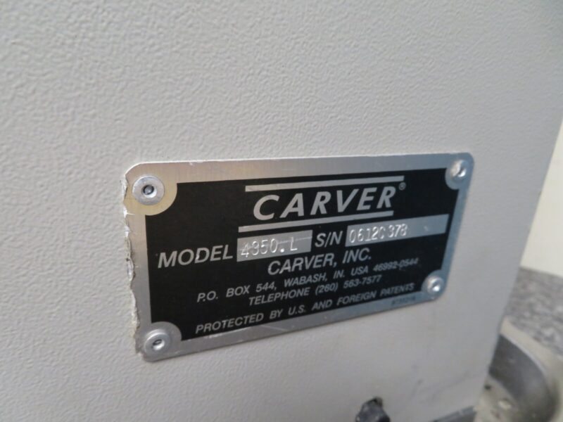 Carver 4350.L 12 Ton Bench Top Laboratory Pellet Press PV67 - Image 6
