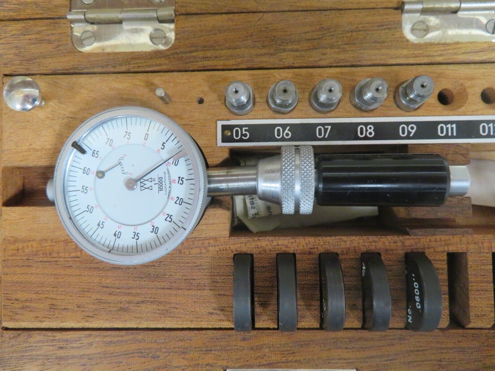 Diatest Set Split Anvil Bore Gage Range ..0375.061""/.0001" w/ rings
