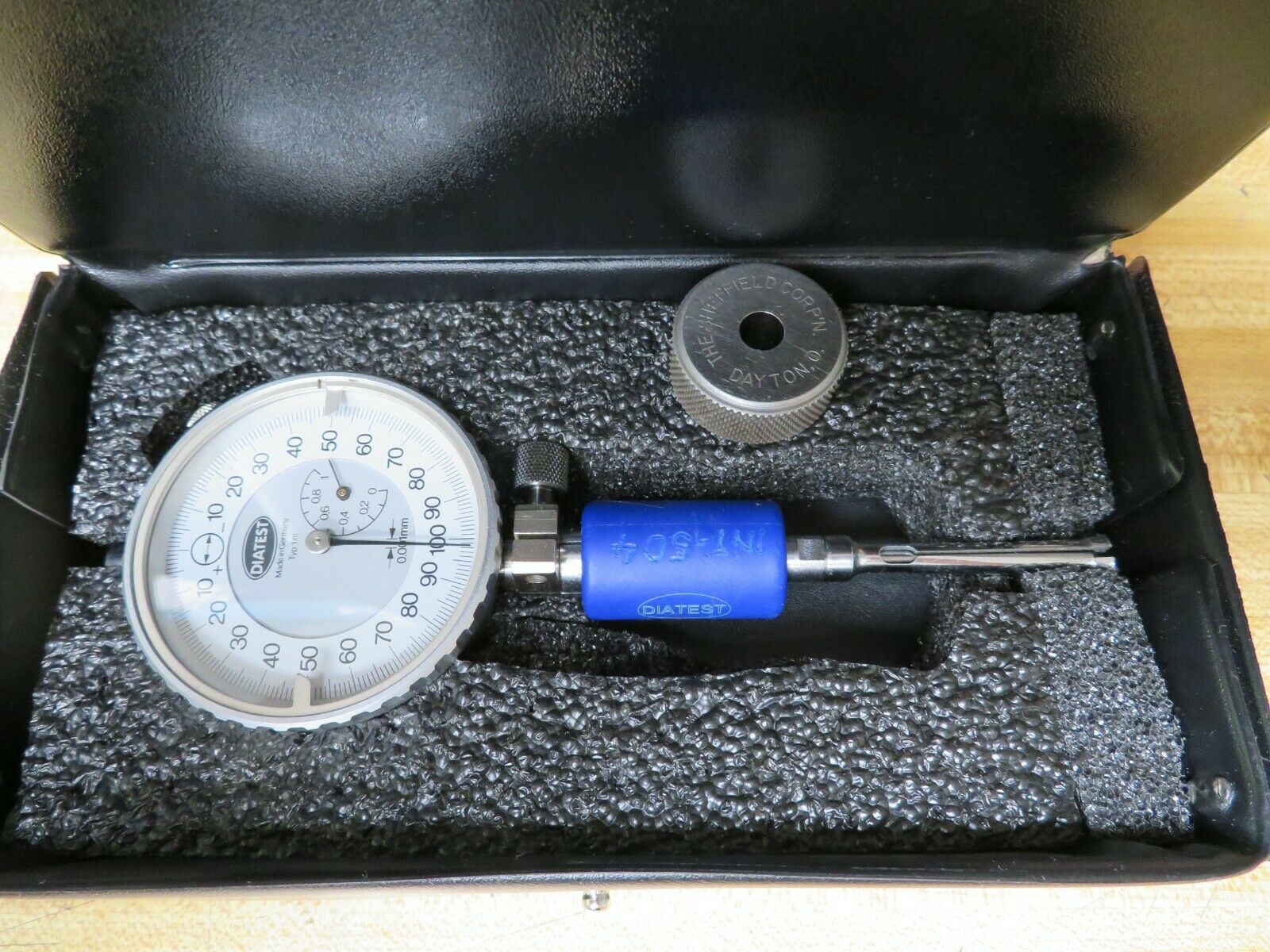 Diatest Split Anvil Bore Gage Blind hole .001mm 6.5 7.5mm w/ Ring