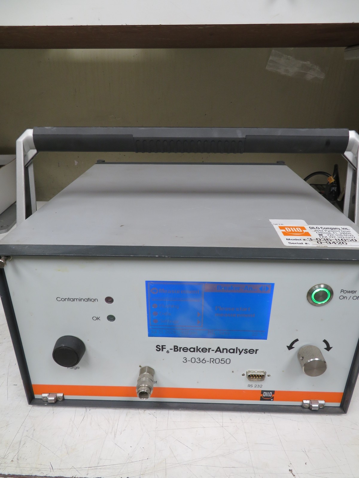 Dilo SF6 - Gas Circuit Breaker Analyzer Model 3-036-R050 - QK10