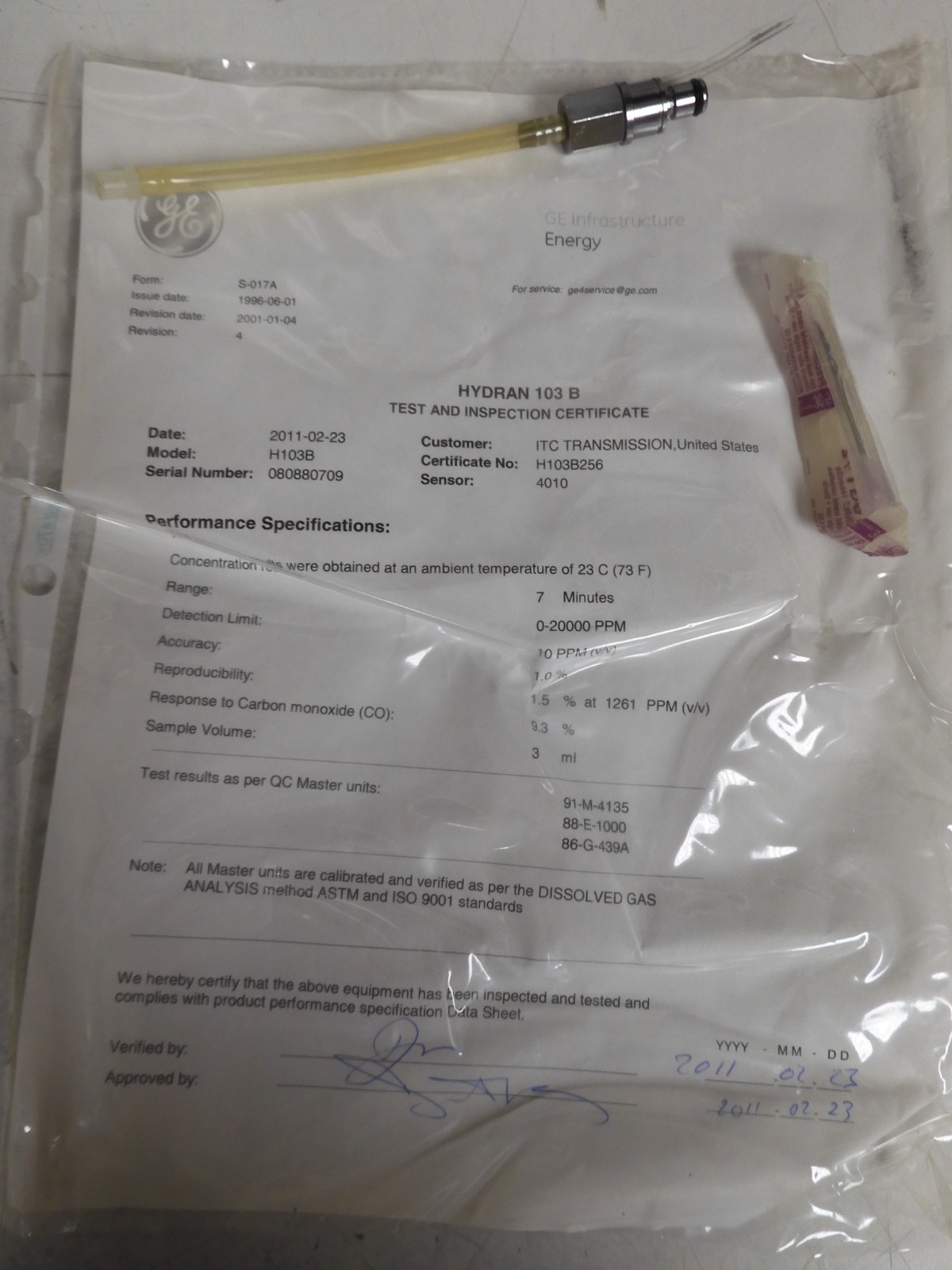 GE Hydran - model 103B - Transformer Incipient Fault Detector Oil Tester - QF49 - Image 6