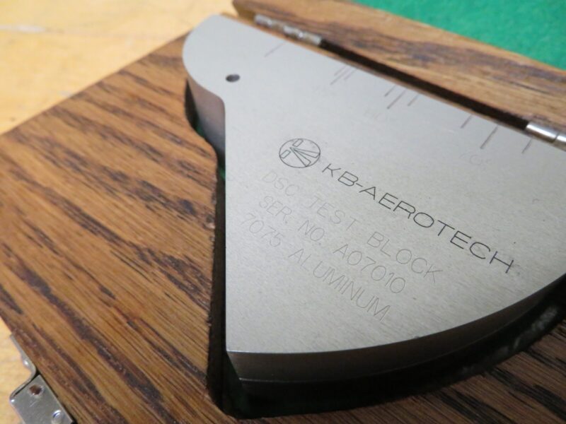 KB Aerotech Aluminum ASTM E164 - DSC Test Block in Case - MAI - Image 3