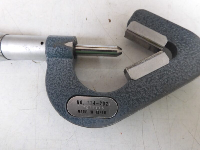 Mitutoyo - 114-202 - .090"-1"/.0001" V-Anvil Micrometer - 3 Flutes - QB13 - Image 4