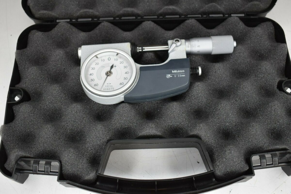 Mitutoyo 118107 Series 118 Sheet Metal Micrometer, 0 to 1", 13" throat