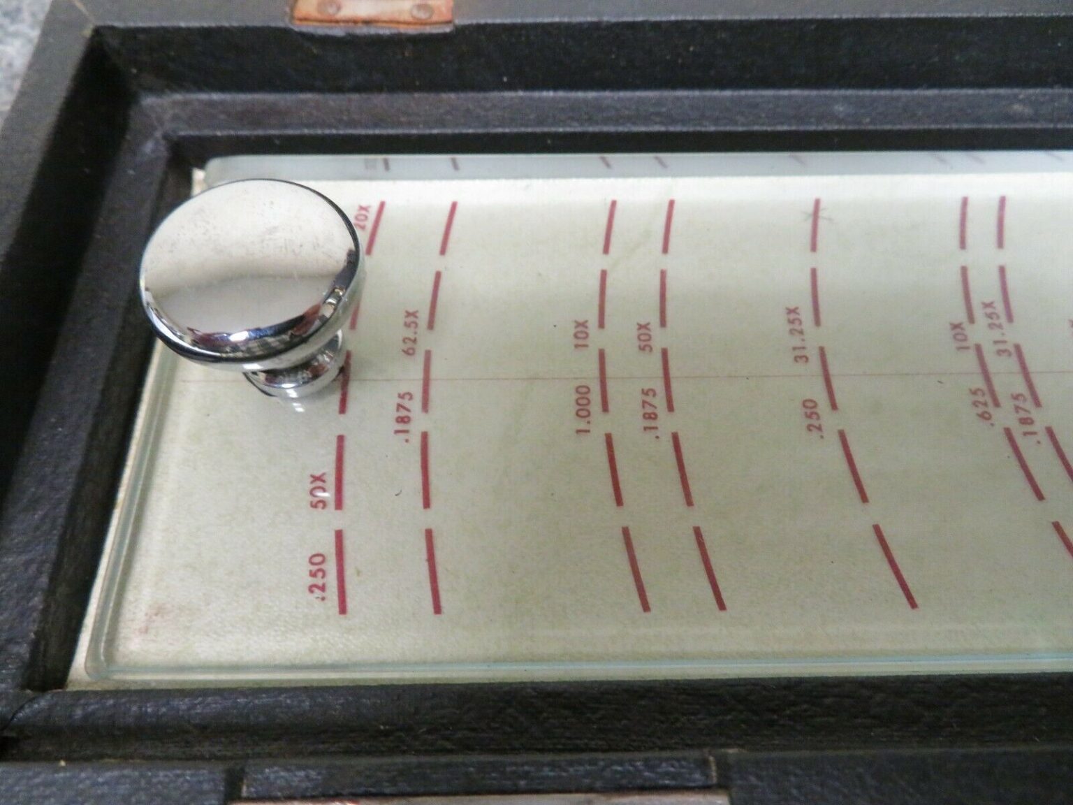 Optical Gaging Products 10x 50x Glass Magnification Scale for