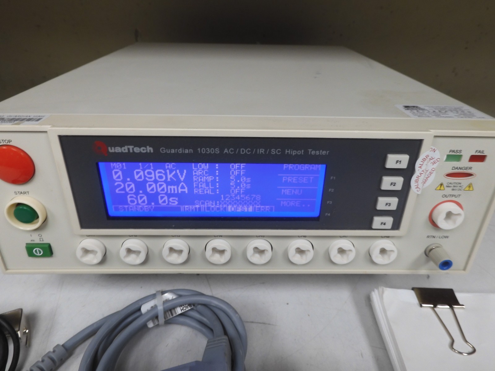 QuadTech Guardian - model 1030S - AC/DC/IR/SC Hipot Tester - QF18 - Image 3